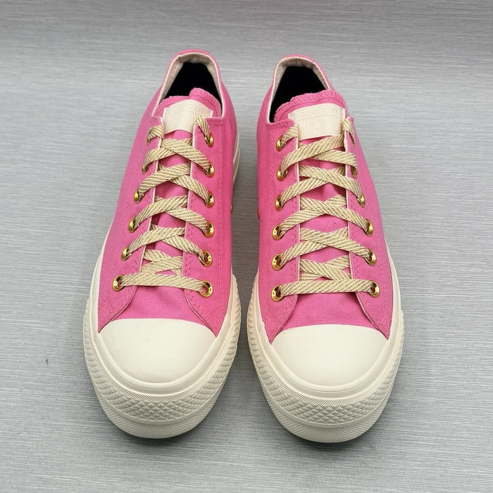 Converse By You Women's 9 Chuck Taylor Platform Pink Gold Low Top 171210C